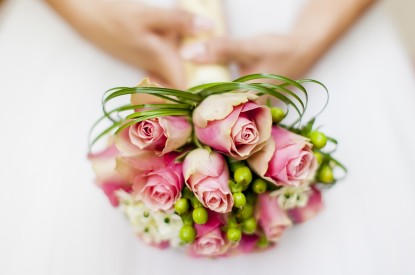 Wedding, Wedding bouquet, Bride, Flower bouquet, Pink roses, HD, 2K, 4K