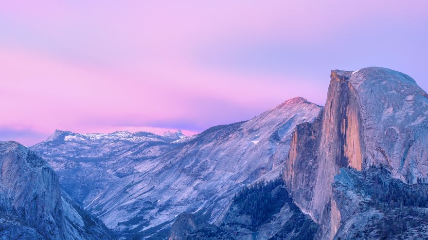 OS X Yosemite, El Capitan, macOS, Yosemite National Park, Sunrise, Morning, Mountains, Stock, HD, 2K, 4K