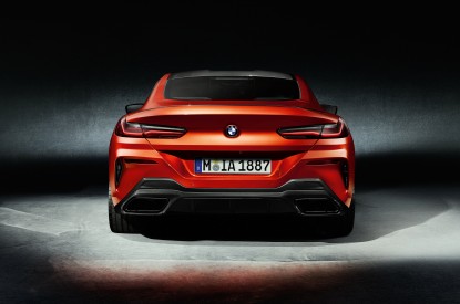BMW, BMW M850i xDrive, Carbon Package, Sunset Orange, Rear view, 2019, HD, 2K, 4K