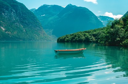 Boat, Lake, Mountains, Vacation, Norway, Boat, Lake, Mountains, Vacation, Norway, HD, 2K, 4K