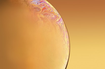 Earth, Planet, Bubble, Yellow, Red, iPhone, Earth, Planet, Bubble, Yellow, Red, iPhone XR, iOS 12, Stock, HD, 2K