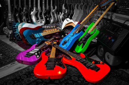 Guitars, Colorful, Guitars, Colorful, HD, 2K