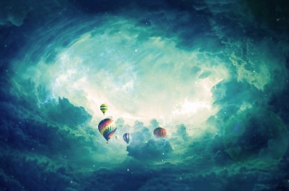 Hot, Hot air balloons, Clouds, Sky, HD, 2K