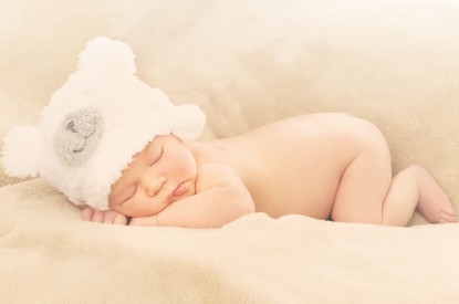 Newborn, Newborn baby, Sleeping, Bear hat, Fur, HD, 2K, 4K, 5K