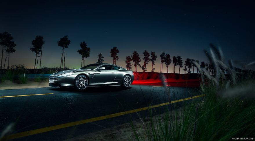 Aston, Aston Martin DB9 GT, Night, HD, 2K, 4K