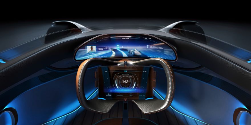 Mercedes-Benz, Mercedes-Benz Vision EQ Silver Arrow, Interior, Futuristic, HD, 2K, 4K