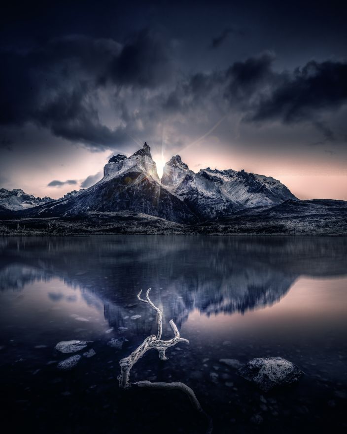 Mountains, Lake, Reflection, Sunrise, Dawn, Mountains, Lake, Reflection, Sunrise, Dawn, HD, 2K, 4K