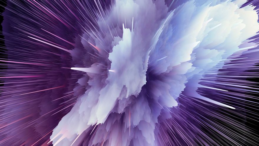 Particle, Particle explosion, Purple, HD, 2K