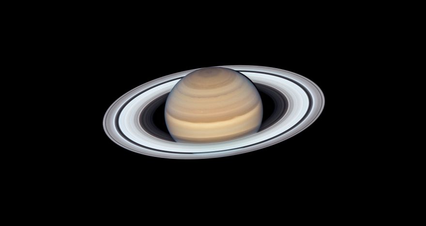 Saturn, Rings, Saturn, Rings of Saturn, Black background, Hubble Space Telescope, HD, 2K