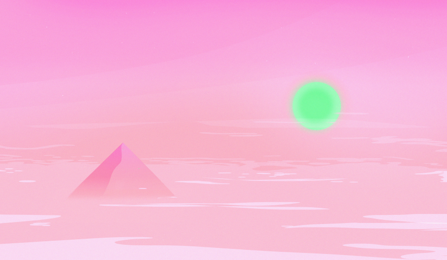 Sunny, Sunny day, Pyramid, Pink, Neon, HD, 2K, 4K