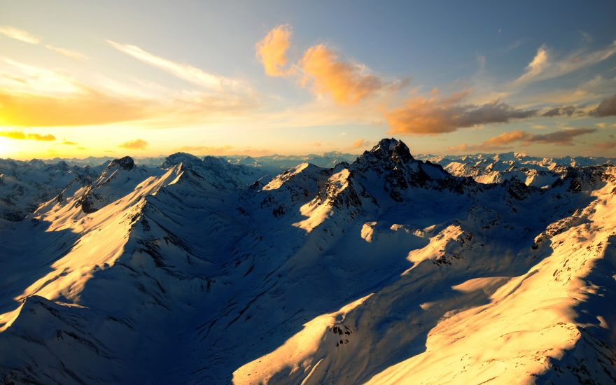 Swiss, Swiss Alps, Mountains, Snow, France, Switzerland, HD, 2K