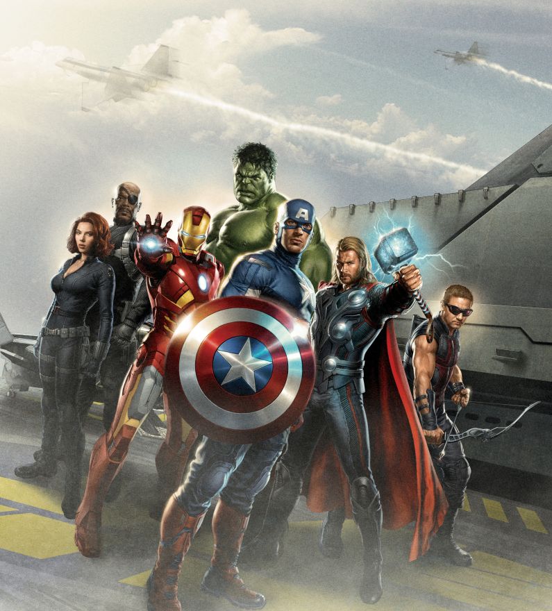 The, The Avengers, Iron Man, Captain America, The Hulk, Thor, Black Widow, Hawkeye, Nick Fury, HD, 2K, 4K
